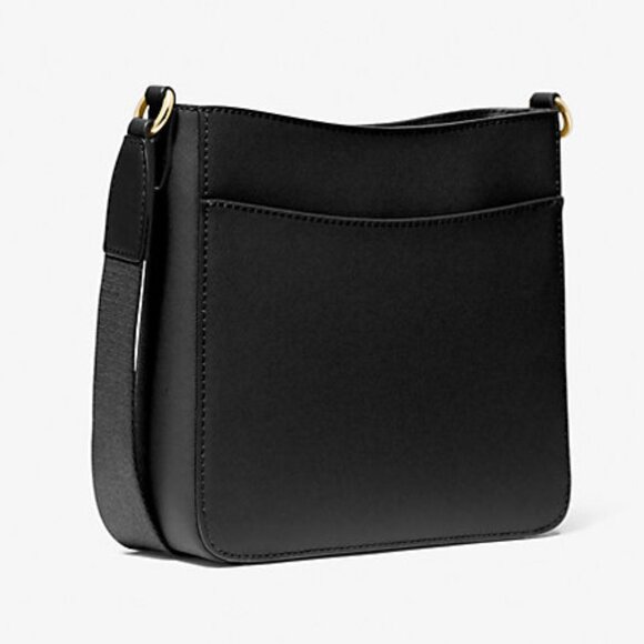 New Michael Kors Jet Set Travel Small Messenger Bag Faux Leather Black - Picture 4 of 4